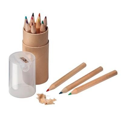 Picture of COLOUR PENCIL SET SHARPENER in Brown.