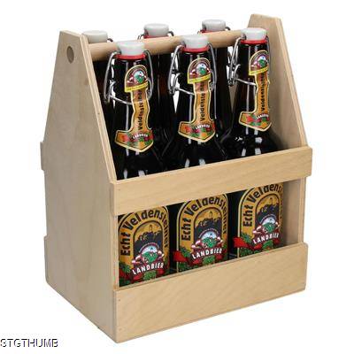 Picture of BEER BOTTLE CRATE SIX PACK in Natural