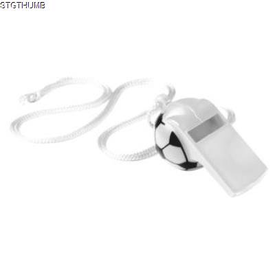 Picture of WHISTLE FOOTBALL GOAL in White with Cord.