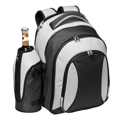 Picture of BACKPACK RUCKSACK PICNIC DELUXE in Black & Grey.