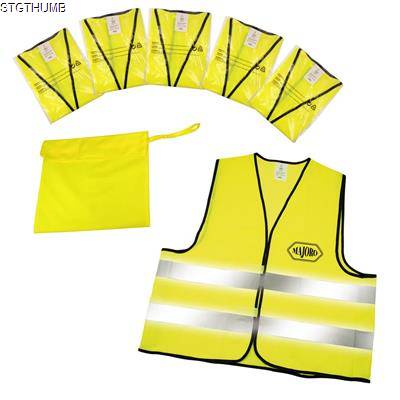 Picture of SAFETY VEST STANDARD 5-PART SET in Case, Yellow-neon.