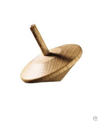 Picture of WOOD SPINNING TOP in Natural.