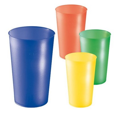 Picture of FROSTED COLOUR PLASTIC DRINK CUP