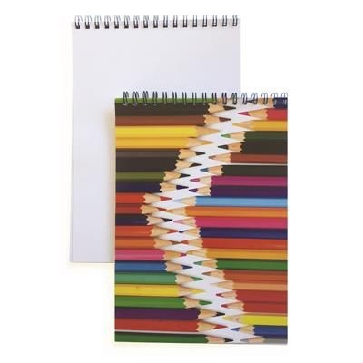 Picture of A5 SPIRAL WIRO BOUND PAD with Card Cover - Plain Inside - Landscape