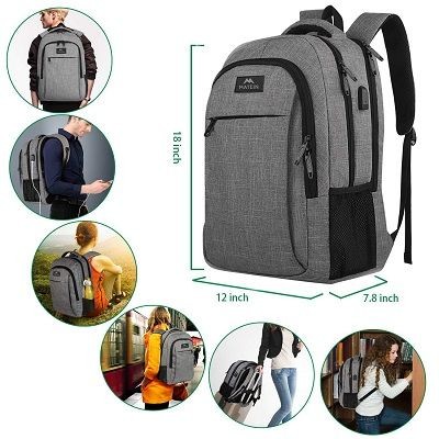 Picture of 15 INCH LAPTOP BACKPACK RUCKSACK in Grey
