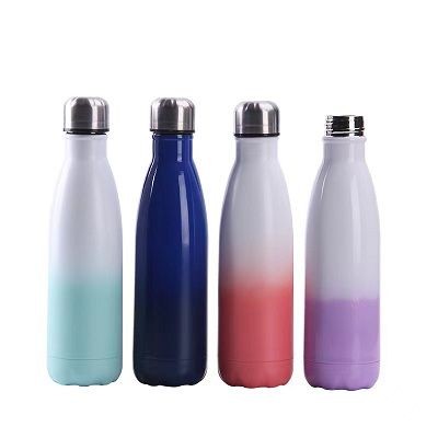 Picture of DOUBLE WALL STAINLESS STEEL METAL WATER BOTTLE.