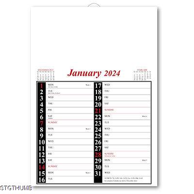 Picture of MEMO NOTE PAD PLANNER in Red & Black