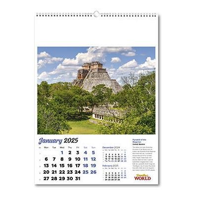 Picture of TRAVELLERS WORLD WALL CALENDAR.