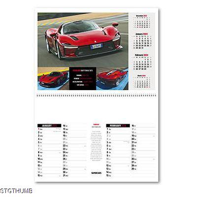 Picture of SUPERCARS CENTRAL SPIRAL WALL CALENDAR