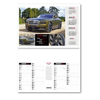 Picture of SUPERCARS CENTRAL SPIRAL WALL CALENDAR.