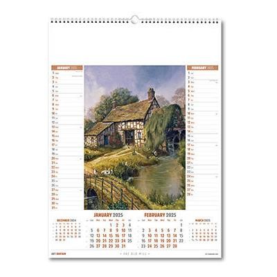 Picture of WATERCOLOUR BRITAIN WALL CALENDAR