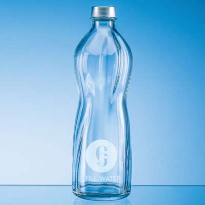 Picture of 1LTR RIPPLED AQUA SCREW TOP BOTTLE