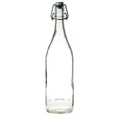 Picture of FLIP TOP CORK BOTTLE 1LTR CERAMIC POTTERY TOP GRREN WASHER