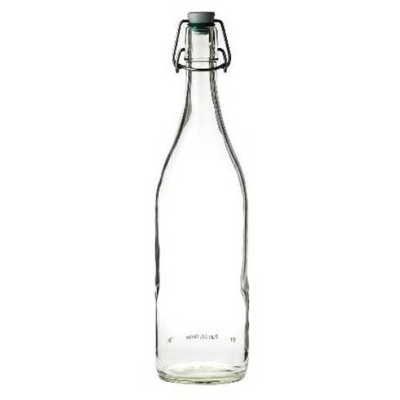 Picture of FLIP TOP CORK BOTTLE 1LTR CERAMIC POTTERY TOP BLUE WASHER