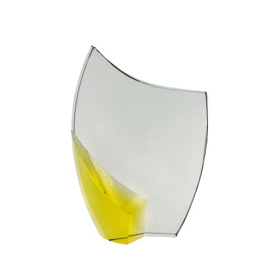 MEDIUM CRYSTAL CRESCENT with Yellow Stand