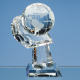 Picture of 8CM OPTICAL CRYSTAL GLOBE ON MOUNTED HAND AWARD
