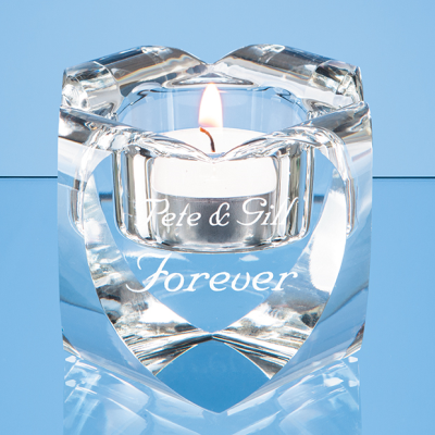 Picture of 6CM OPTICAL CRYSTAL HEART TEALIGHT HOLDER