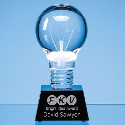 Picture of OPTICAL CRYSTAL LIGHT BULB AWARD