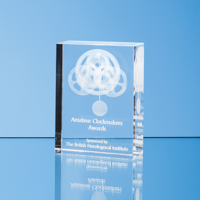 Picture of 20CM x 11CM OPTICAL CRYSTAL RECTANGULAR AWARD.