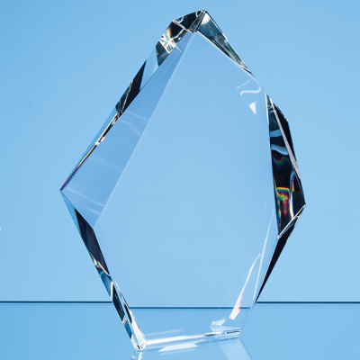 Picture of 18CM OPTICAL CRYSTAL FACETTED ICE PEAK AWARD.