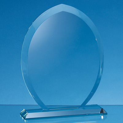 Picture of 15CM x 12CM x 15MM JADE GLASS TEAR DROP AWARD.