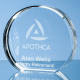 Picture of 6CM x 7,5CM OPTICAL CRYSTAL STAND UP CIRCLE AWARD