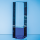Picture of 22CM CLEAR TRANSPARENT & COBALT BLUE OPTICAL CRYSTAL BERKLEY COLUMN AWARD 