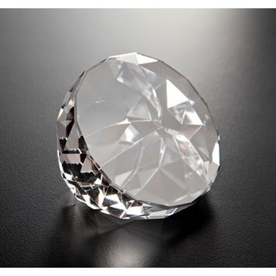 OPTICAL CRYSTAL CUT PAPERWEIGHT 75MM DIAMETER SUPPLIED in a Black Foam Lined Presentation Box