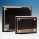 Picture of 25,5CM x 30,5CM CLEAR TRANSPARENT RECTANGULAR MOUNTED ON a MAHOGANY PLAQUE
