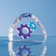 Picture of 9,5CM OPTICAL CRYSTAL ICE CUBE BLOCK PAPERWEIGHT
