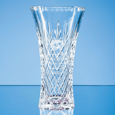 Picture of LEAD CRYSTAL PANELLED FLARED VASE.