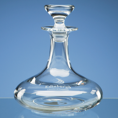 Picture of HANDMADE ROUND SHIPS DECANTER.