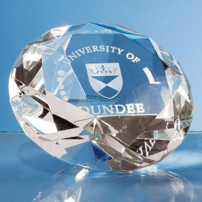 Picture of 10CM OPTICAL CRYSTAL CLEAR TRANSPARENT DIAMOND PAPERWEIGHT.