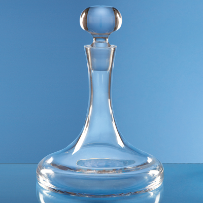 Picture of HANDMADE PLAIN GLASS SHIPS DECANTER.
