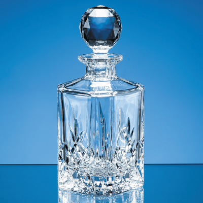 Picture of BLENHEIM LEAD CRYSTAL FULL CUT SQUARE SPIRIT DECANTER.
