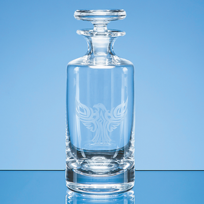 Picture of HANDMADE ROUND MINI GLASS DECANTER.