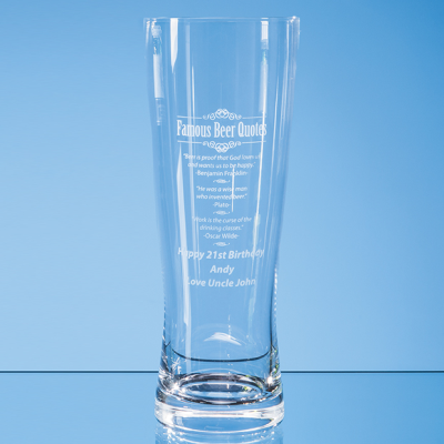 Picture of LARGE HANDMADE BEER GLASS.