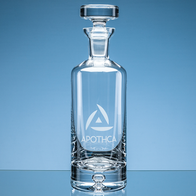 Picture of HANDMADE BUBBLE BASE ARRAN ROUND DECANTER.