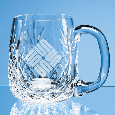 Picture of LEAD CRYSTAL BARREL PANEL TANKARD.