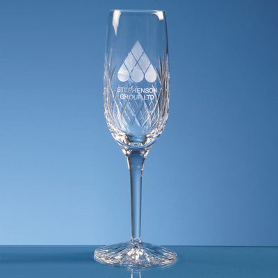 Picture of 165ML BLENHEIM LEAD CRYSTAL PANEL CHAMPAGNE FLUTE.