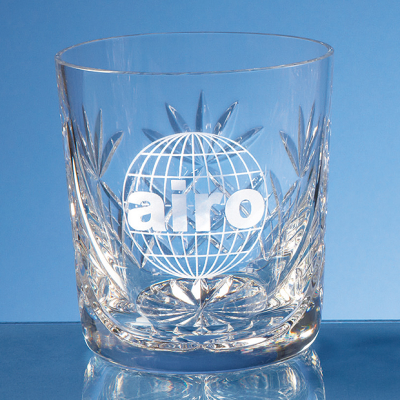 Picture of 400ML BLENHEIM LEAD CRYSTAL PANEL WHISKY TUMBLER.