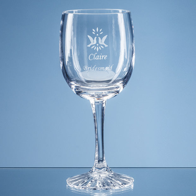 Picture of 285ML GROSVENOR LEAD CRYSTAL GOBLET with Star Cut Base.