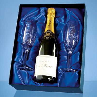 Picture of BLENHEIM DOUBLE CHAMPAGNE FLUTE GIFT SET.