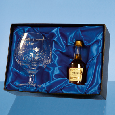 Picture of BRANDY GIFT SET with a 5Cl Mini Bottle of Brandy.