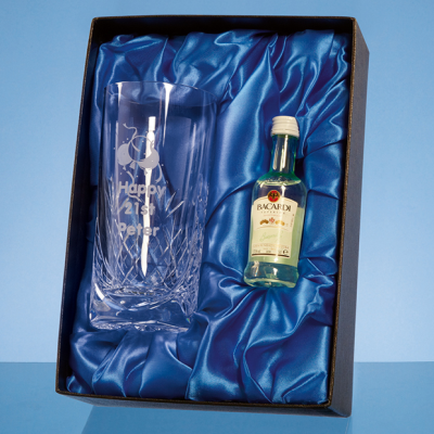 Picture of HIGH BALL GIFT SET with a 5Cl Mini Bottle of Bacardi.