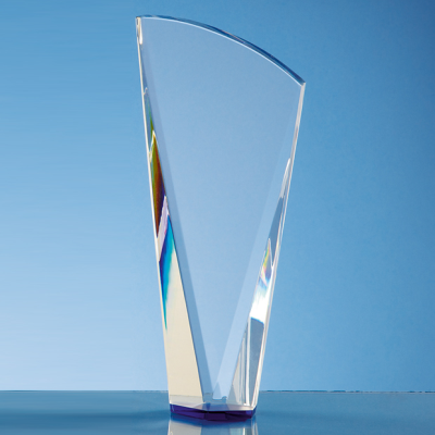 Picture of 21CM CLEAR TRANSPARENT OPTICAL CRYSTAL FACET SHARD AWARD.
