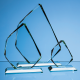 Picture of 28CM x 20,5CM x 15MM JADE GLASS FACETTED ICE PEAK AWARD