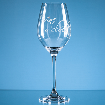 Picture of 360ML WINE OCLOCK DIAMANTE WINE GLASS.