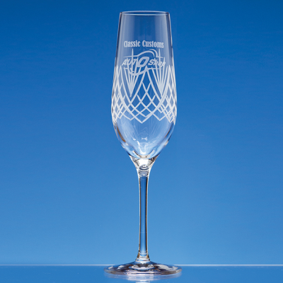 Picture of 150ML PANEL CHAMPAGNE FLUTE with Frost Cutting