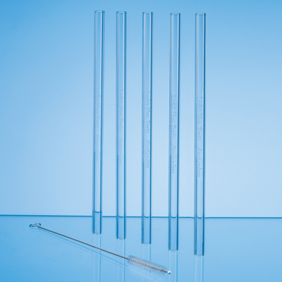 Picture of SET OF 6 GLASS DRINK STRAWS & CLEANING BRUSH.